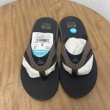 Reef Mens Sandals 2026 Fanning Mens size 8 Brown Black Flip Flop Bottle opener