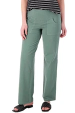 Women with Control Cotton Jersey Straight Leg Pants Fern