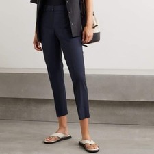  295 THEORY - Navy Blue "Treeca 4 Modern Crepe" Dress Pants - Women's Size 0   