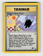 Koga's Ninja Trick 115/132 Unlimited Uncommon Gym Challenge Pokemon NM Kizuki