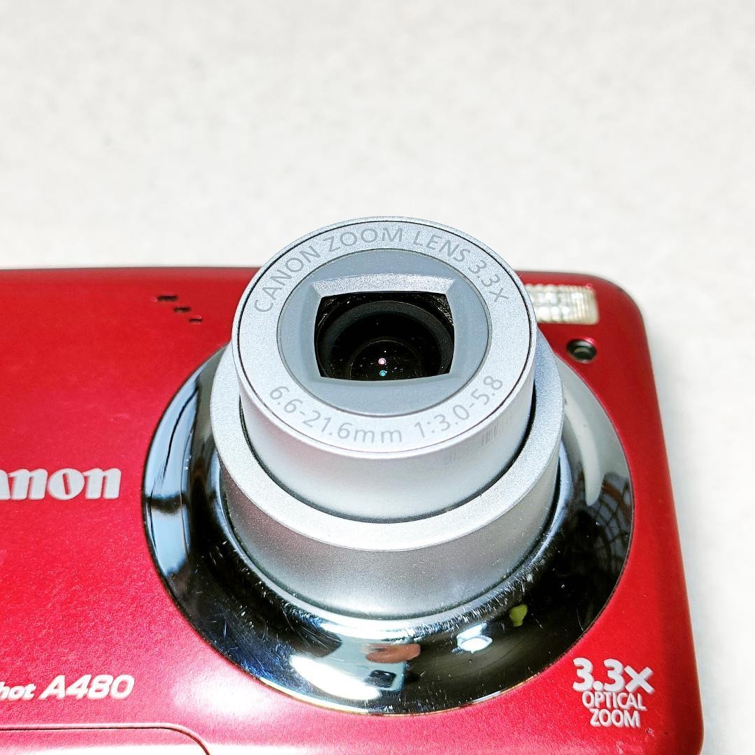 Canon PowerShot A480 Compact Digital Camera Red 3.3x Zoom Tested