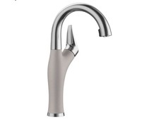 BLANCO 526388 Artona Bar/Prep Faucet, Concrete Gray/Stainless NEW