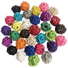 Rattan Balls 32 Pack 1.2 Chew Toys for Birds, Hamsters, DIY Crafts, Vase