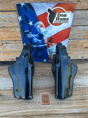 Don Hume H739 Black Leather Lined Tiger Duty Holster 34-5 For Colt Double Eagle