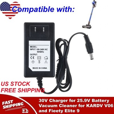 30V Charger for 25.9V Battery Vacuum Cleaner for KARDV V06 and Fieety Elite 9