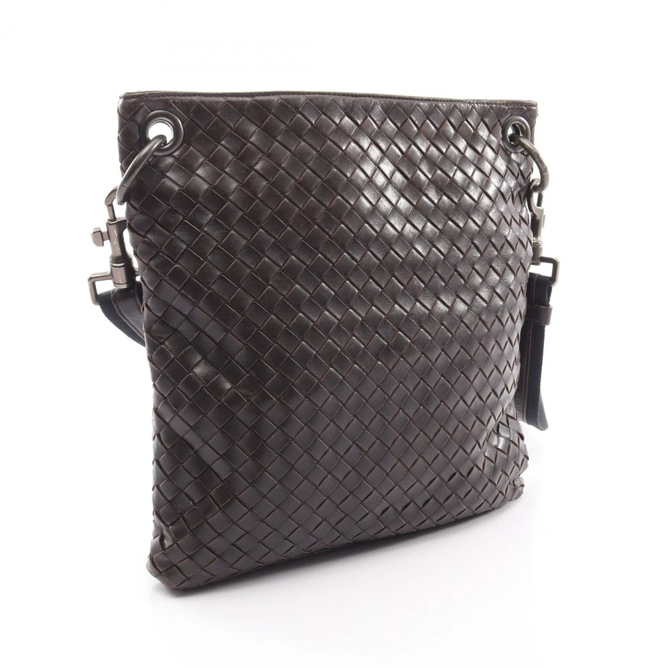 Sac bandoulière BOTTEGA VENETA Intrecciato cuir marron occasion homme - Photo 2/4