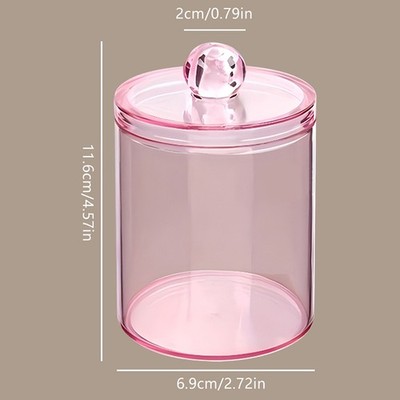 AkoSlale Clear Dual Compartment Storage Box – For Cotton Swabs, Makeup, Office Supplies, PS Material - View #2