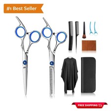 Ultimate 10-Piece Hair Cutting Scissors Kit - Thinning  Styling Made Easy