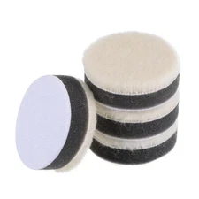 4pack 2" Wool Felt Sponge Polishing Pad Hook and Loop Fine Polishing