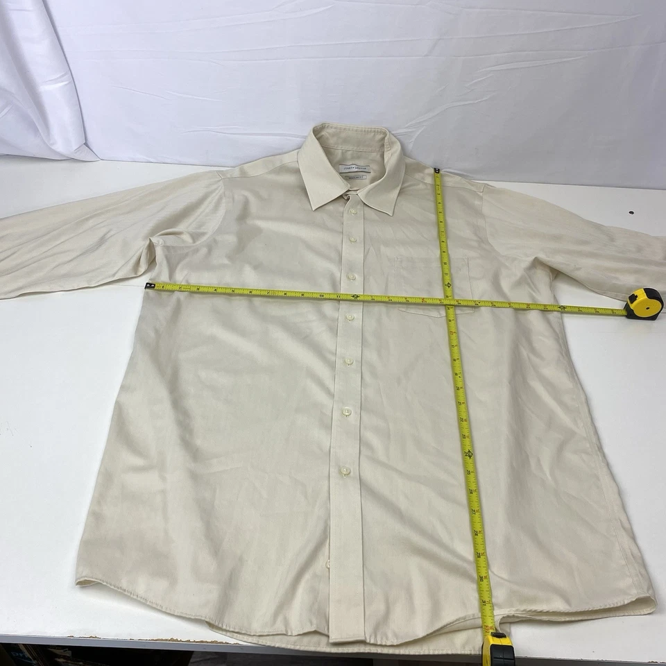 Camisa de vestir Joseph Abboud para hombre XXL 2XL alta 17-36/37 marfil liso blanco crema Foto 2 de 4