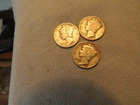 3 1931 Mercury Dimes. Fine+