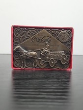 VTG Coca Cola 75th Coke Bergamot Brass Works Belt Buckle  Opener Atlanta 1976