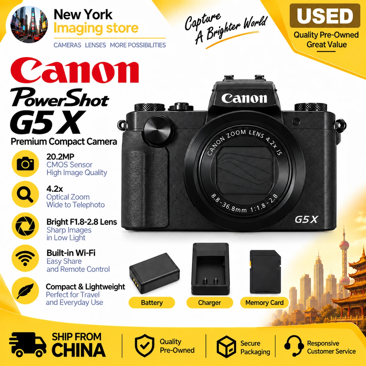 Canon PowerShot G5 X Digital Cameras with Wi-Fi for Sale | Shop