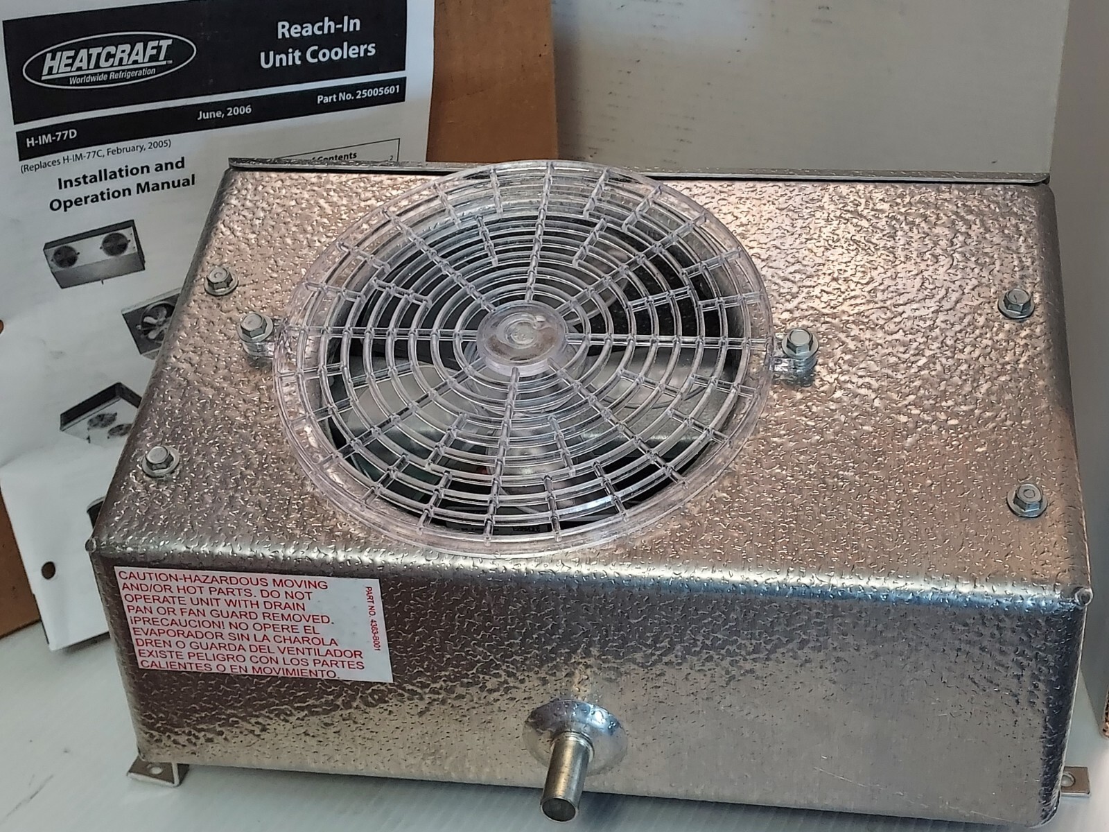 Heatcraft VAK08BG, Evaporator Coil, Reachin, 115 V, 800 Btuh, Coated