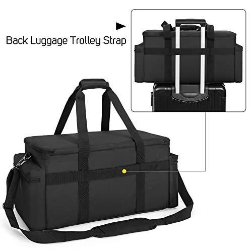 LoDrid Cable File Gig Bag avec Fond rembourré Amovible et séparateurs, DJ Wire Bag pour Ordinateur Portable 15,6, équipement Audio, équipement DJ, Accessoires de Musicien