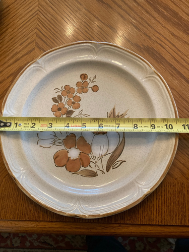 Autumn Fair Baroque Hearthside Stoneware Hand Painted 10.5" Dinner Plate - Picture 4 of 6