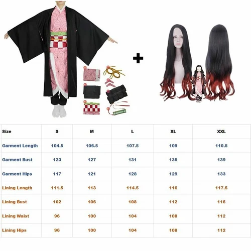 Anime Demon Slayer: Kimetsu no Yaiba Kamado Nezuko Cosplay Kostüm Halloween DE-- - Bild 16 von 17
