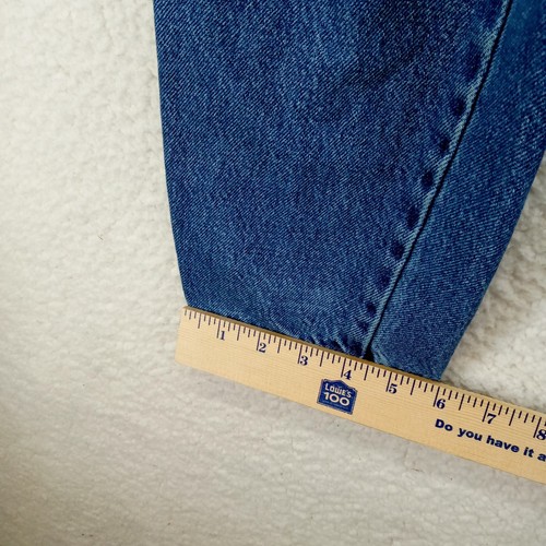 Pantalones de mezclilla elegantes de colección para mujer 10 (28x30) tiro alto algodón cónico EE. UU. lavado medio - Imagen 9 de 12