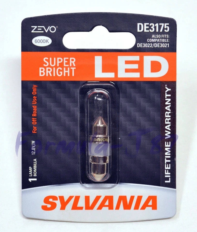 Sylvania ZEVO LED Light De3021 White 6000K Two Bulbs Interior Dome Upgrade EO - Image 2 of 4