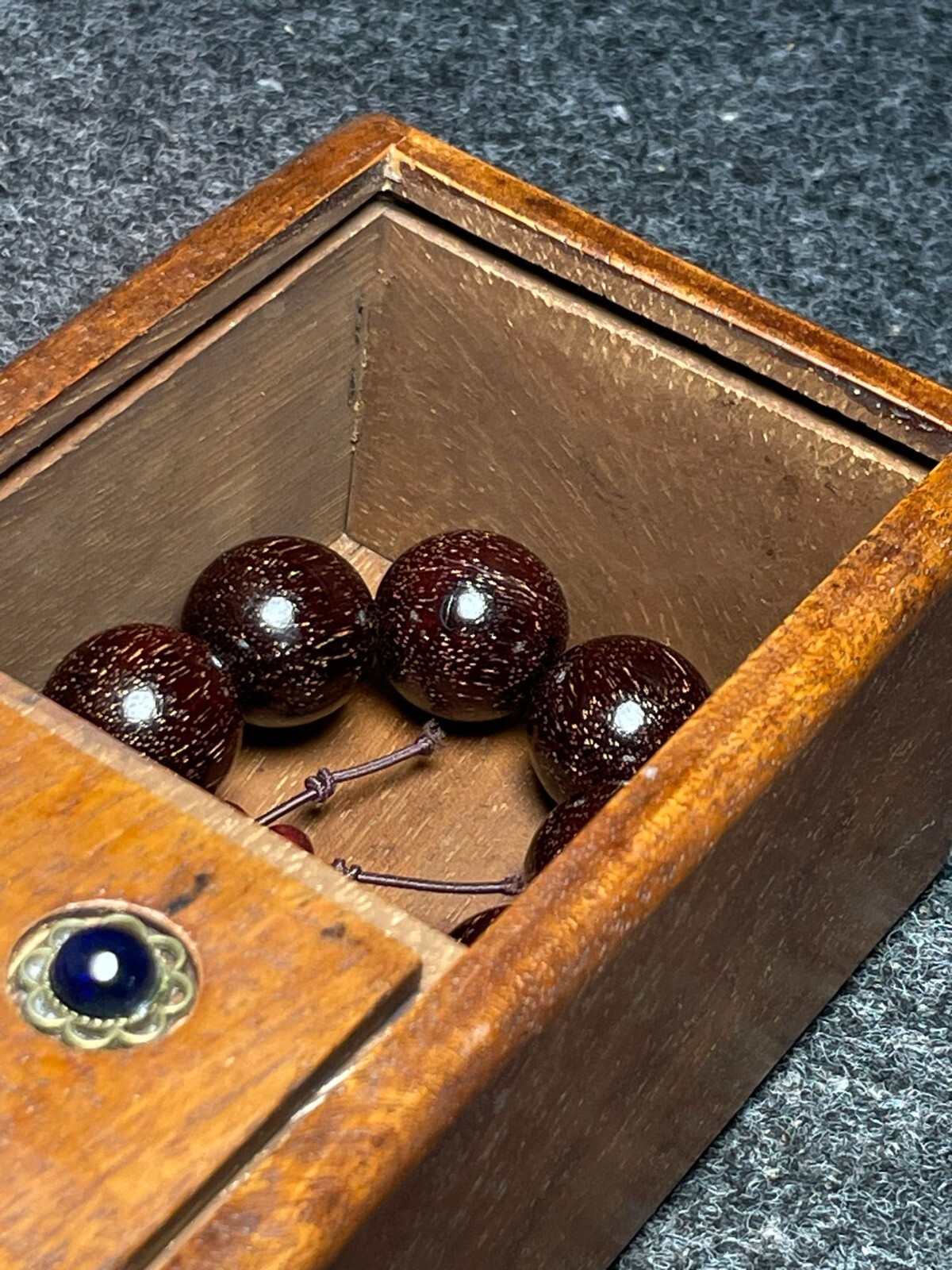 2CM Old chinaese Brunei oil agarwood bracelet in Pear wood jade jewelry