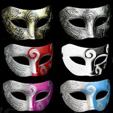Roman Style MASQUERADE PARTY MASK Hard Plastic 10" W x 3.5" H Choice of Color