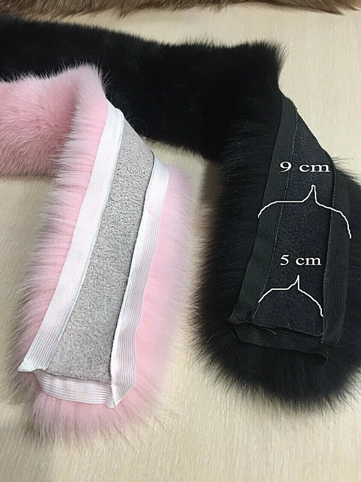 Bufanda extra grande de piel de zorro finlandés real con cuello para chaqueta capucha piel entera Foto 4 de 4