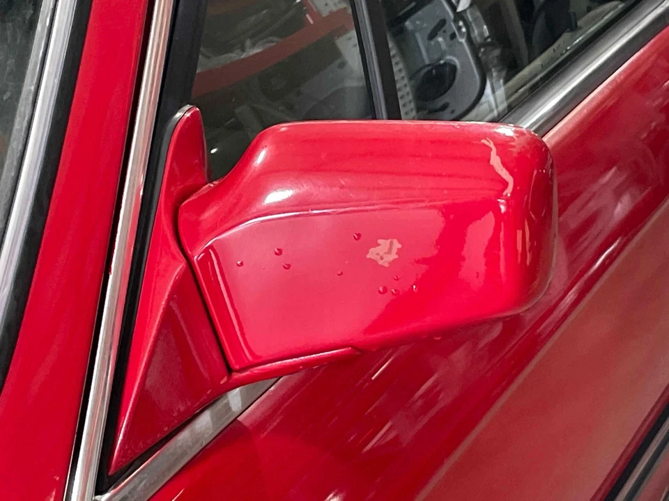 Conjunto de espejo retrovisor puerta izquierda conductor BMW 325I 1989 rojo cinabrio 138 87 90 91 92 93 Foto 3 de 4