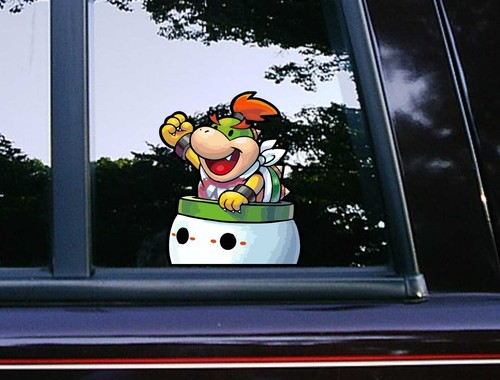 Bowser Koopa Jr Peeker Window Vinyl Car Decals For Nintendo 64 Switch 2 Console - Bild 1 von 4