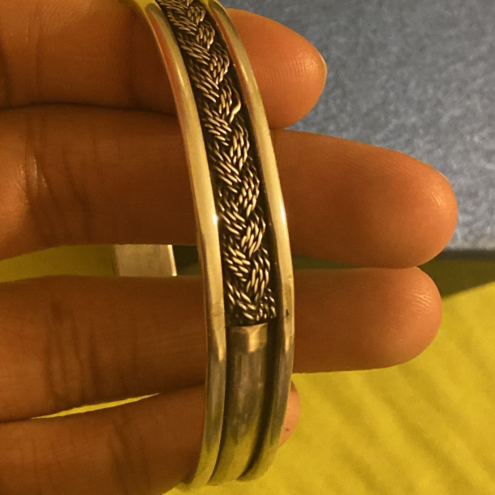 Beautiful solid sterling silver Celtic braid patt… - image 3