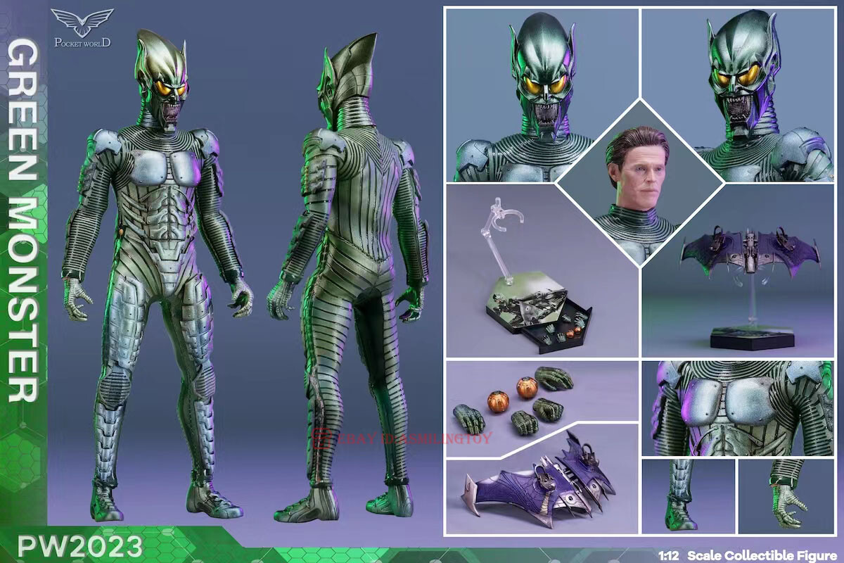 PWTOYS 1/12 グリーン モンスター  PW2023 PWTOYS PW2023 Norman Green Monster 1/12 Collectible Action Figure