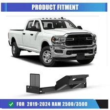 For 2019-2024 Ram 2500 3500 Black Steel Front Hidden Winch Mounting Plate