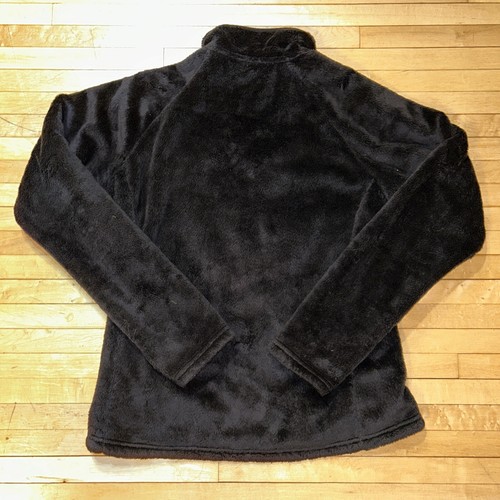 North Face 1/4 Zip Long Sleeve Buttery Soft Black Fleece Jacket Kangaroo Pouch M - Picture 13 of 19