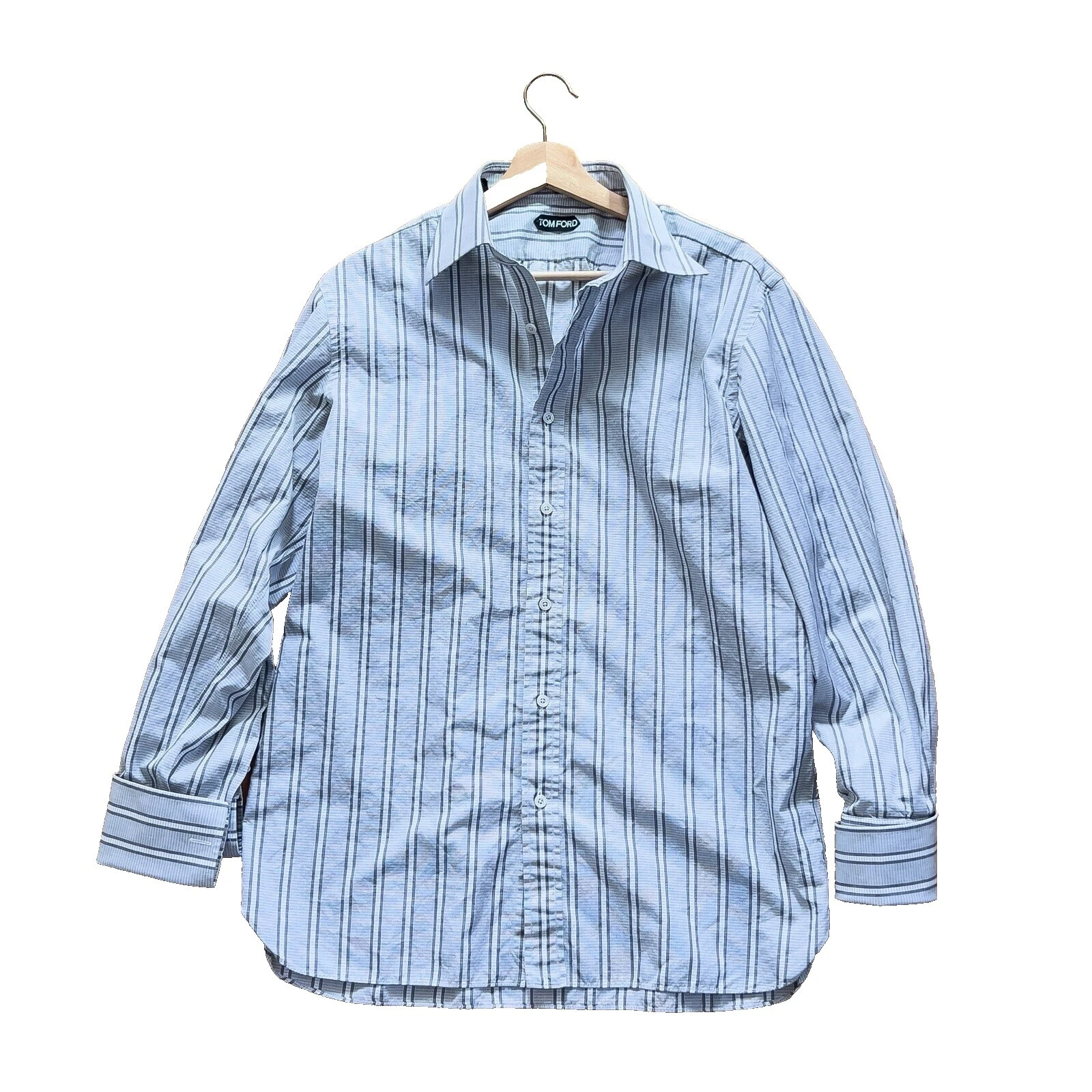 Rayas Tom Ford 100% Algodón Camisas de vestir para hombres