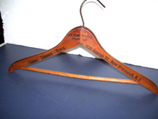 Acme Tailors Antique Wooden Clothing Coat Hanger New Brunswick N J