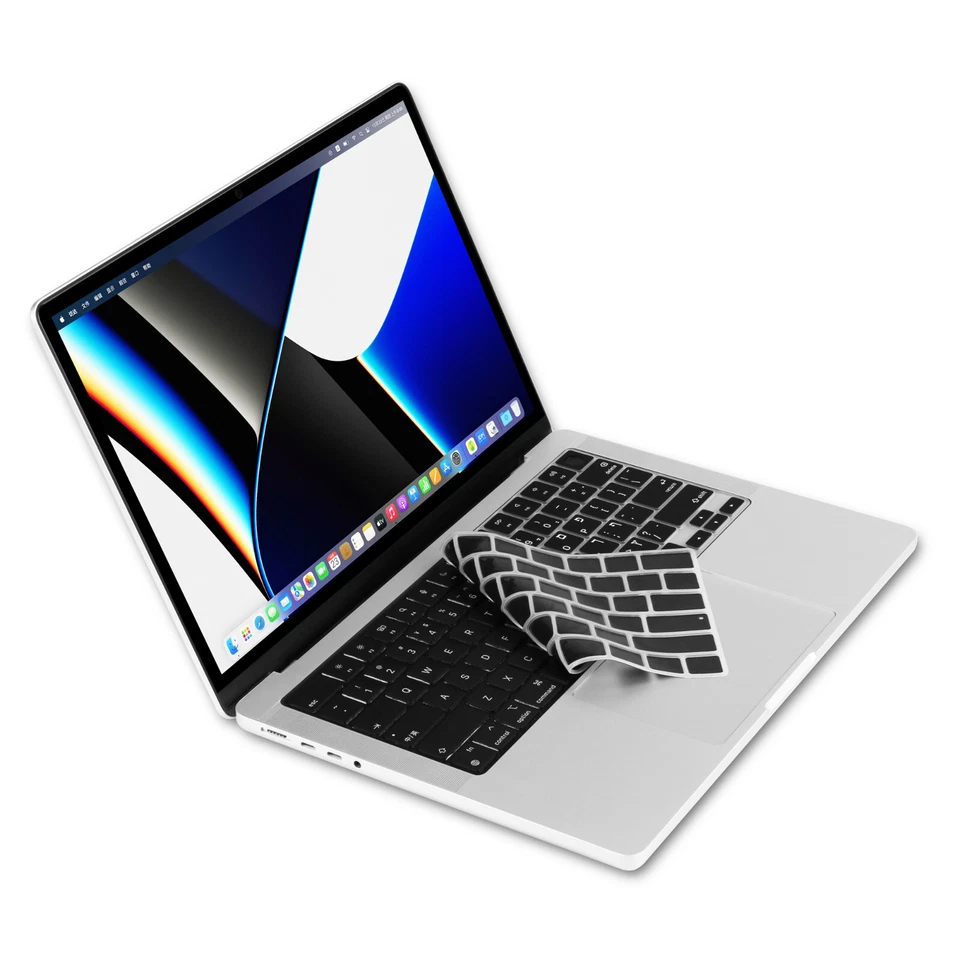 XSKN Hebrew Silicone Keyboard Cover for 2021-2025 Macbook Pro 14.2/16.2 M1-M5 - Image 3 of 4