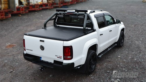 Tri Fold Soft Tonneau Cover For Volkswagen Amarok 2016-2023 Rear Back Lid Cover - Picture 3 of 12