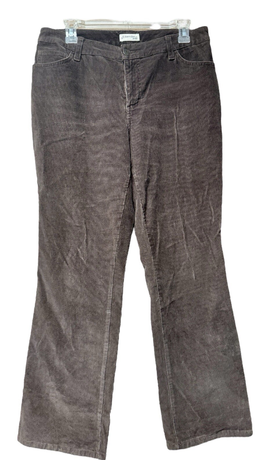 VTG Y2K Corduroy Pants Straight Leg Baggy Size 10P 90s Casual Office Brown