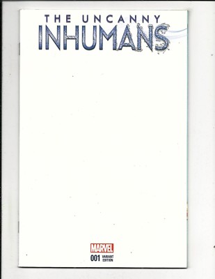 Uncanny Inhumans # 1 Blank Cover Variant (2015) NM New