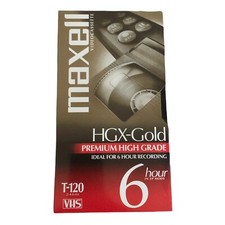 2 New Maxell HGX-Gold Video Cassette 6 hour VHS Tapes