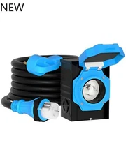 Marsflex 50 Amp NEMA SS2-50P Generator Power Inlet Box W/ 25 Feet Generator Cord