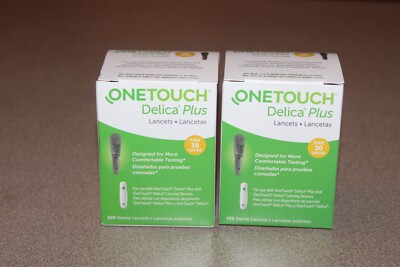 200 One Touch Delica Plus Lancets Extra Fine 33 Gauge / EXP 2026