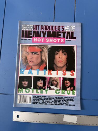 Vintage Hit Parader Heavy Metal Hot Shots, May 1986, Ratt, Kiss, Motley Crue