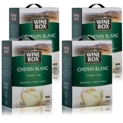 Wine Box Chenin Blanc, trocken, Bag-in-Box, sortenreines Weinpaket (4x3,0l)