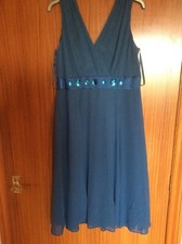 Excellent condition BHS Teal occasion dress size 14