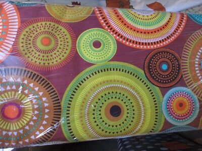 Michael Miller Cotton Fabric 1 Yard Aurora Borealis Fall Colored Circles Brown