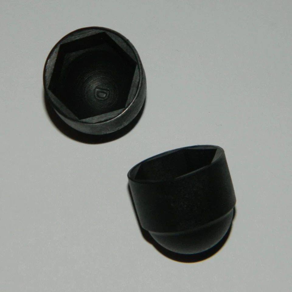 50 Sechskant Schutzkappen M8 SCHWARZ für Schlüsselweite 13mm Abdeckkappen Kappe