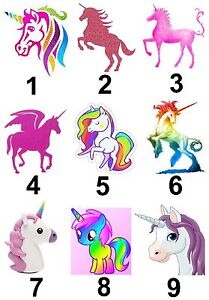 Unicorn Small or Large Sticky White Paper Stickers Labels NEW