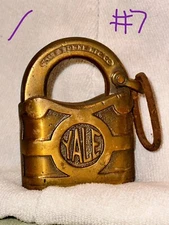 Vintage Yale & Towne Padlock—Y & T  Antique Brass #7 ~~