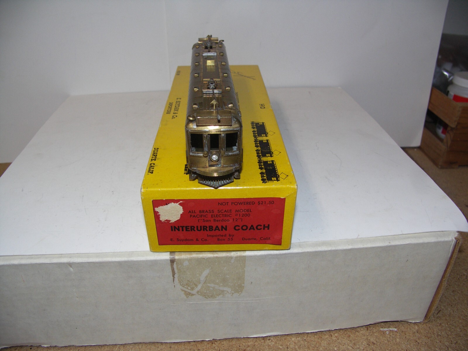 SUYDAM VINTAGE HO SCALE BRASSPACIFIC ELECTRIC INTERURBAN COACH