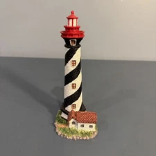 Light House Black White Stripe 7.5 Inch House Resin Made In China